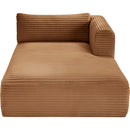  Manufacturer Color_Saddle -- Shaggy Saddle Corduroy Performance Fabric Upholstered Chaise Lounge IMAGE 6
