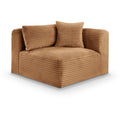  Manufacturer Color_Saddle -- Shaggy Saddle Corduroy Performance Fabric Upholstered Modular Corner Chair IMAGE 1