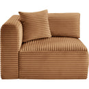 Manufacturer Color_Saddle -- Shaggy Saddle Corduroy Performance Fabric Upholstered Modular Corner Chair IMAGE 4