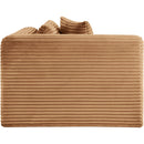 Meridian Shaggy Saddle Corduroy Performance Fabric Corner Chair IMAGE 5