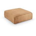  Manufacturer Color_Saddle -- Shaggy Saddle Corduroy Performance Fabric Upholstered Ottoman IMAGE 1