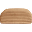  Manufacturer Color_Saddle -- Shaggy Saddle Corduroy Performance Fabric Upholstered Ottoman IMAGE 3