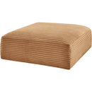  Manufacturer Color_Saddle -- Shaggy Saddle Corduroy Performance Fabric Upholstered Ottoman IMAGE 4