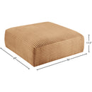  Manufacturer Color_Saddle -- Shaggy Saddle Corduroy Performance Fabric Upholstered Ottoman IMAGE 7