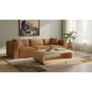  Manufacturer Color_Saddle -- Shaggy 109" Saddle Corduroy Performance Fabric Upholstered 3 pc Modular Sofa IMAGE 2