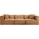  Manufacturer Color_Saddle -- Shaggy 109" Saddle Corduroy Performance Fabric Upholstered 3 pc Modular Sofa IMAGE 3