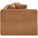  Manufacturer Color_Saddle -- Shaggy 109" Saddle Corduroy Performance Fabric Upholstered 3 pc Modular Sofa IMAGE 4
