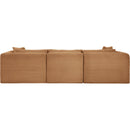  Manufacturer Color_Saddle -- Shaggy 109" Saddle Corduroy Performance Fabric Upholstered 3 pc Modular Sofa IMAGE 5