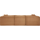 Meridian Shaggy Saddle Corduroy Performance Fabric Modular Sofa IMAGE 5