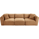  Manufacturer Color_Saddle -- Shaggy 109" Saddle Corduroy Performance Fabric Upholstered 3 pc Modular Sofa IMAGE 6