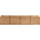 Meridian Shaggy Saddle Corduroy Performance Fabric Modular Sofa IMAGE 5
