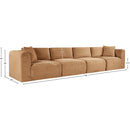  Manufacturer Color_Saddle -- Shaggy 140" Saddle Corduroy Performance Fabric Upholstered 4 pc Modular Sofa IMAGE 11