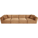  Manufacturer Color_Saddle -- Shaggy 140" Saddle Corduroy Performance Fabric Upholstered 4 pc Modular Sofa IMAGE 6