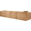 Meridian Shaggy Saddle Corduroy Performance Fabric Modular Sofa IMAGE 7