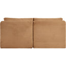  Manufacturer Color_Saddle -- Shaggy 62" Saddle Corduroy Performance Fabric Upholstered 2 pc Armless Modular Loveseat IMAGE 5