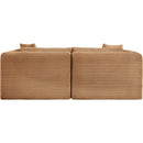  Manufacturer Color_Saddle -- Shaggy 78" Saddle Corduroy Performance Fabric Upholstered 2 pc Modular Loveseat IMAGE 5
