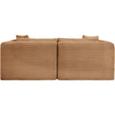 Meridian Shaggy Saddle Corduroy Performance Fabric Modular Sofa IMAGE 5