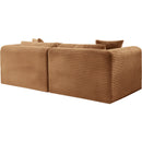  Manufacturer Color_Saddle -- Shaggy 78" Saddle Corduroy Performance Fabric Upholstered 2 pc Modular Loveseat IMAGE 7