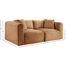  Manufacturer Color_Saddle -- Shaggy 78" Saddle Corduroy Performance Fabric Upholstered 2 pc Modular Loveseat IMAGE 9
