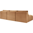  Manufacturer Color_Saddle -- Shaggy 93" Saddle Corduroy Performance Fabric Upholstered 3 pc Armless Modular Sofa IMAGE 7