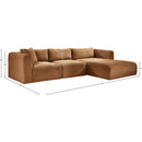 Manufacturer Color_Saddle -- Shaggy 114" Saddle Corduroy Performance Fabric Upholstered 3 pc Modular Sectional IMAGE 12