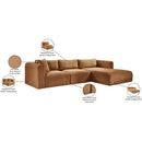  Manufacturer Color_Saddle -- Shaggy 114" Saddle Corduroy Performance Fabric Upholstered 3 pc Modular Sectional IMAGE 13