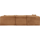  Manufacturer Color_Saddle -- Shaggy 114" Saddle Corduroy Performance Fabric Upholstered 3 pc Modular Sectional IMAGE 5