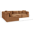  Manufacturer Color_Saddle -- Shaggy 109" Saddle Corduroy Performance Fabric Upholstered 4 pc Modular Sectional IMAGE 12