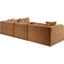  Manufacturer Color_Saddle -- Shaggy 109" Saddle Corduroy Performance Fabric Upholstered 4 pc Modular Sectional IMAGE 7