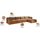  Manufacturer Color_Saddle -- Shaggy 145" Saddle Corduroy Performance Fabric Upholstered 4 pc Modular Sectional IMAGE 13