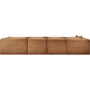  Manufacturer Color_Saddle -- Shaggy 145" Saddle Corduroy Performance Fabric Upholstered 4 pc Modular Sectional IMAGE 5