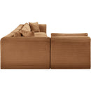  Manufacturer Color_Saddle -- Shaggy 140" Saddle Corduroy Performance Fabric Upholstered 5 pc Modular Sectional IMAGE 4