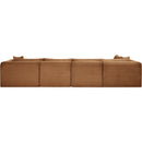  Manufacturer Color_Saddle -- Shaggy 140" Saddle Corduroy Performance Fabric Upholstered 5 pc Modular Sectional IMAGE 5