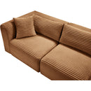  Manufacturer Color_Saddle -- Shaggy 140" Saddle Corduroy Performance Fabric Upholstered 5 pc Modular Sectional IMAGE 9