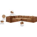  Manufacturer Color_Saddle -- Shaggy 109" Saddle Corduroy Performance Fabric Upholstered 5 pc Modular Sectional IMAGE 12