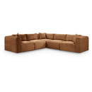 Meridian Shaggy Saddle Corduroy Performance Fabric Modular Sectional IMAGE 1