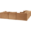  Manufacturer Color_Saddle -- Shaggy 109" Saddle Corduroy Performance Fabric Upholstered 5 pc Modular Sectional IMAGE 7