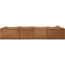  Manufacturer Color_Saddle -- Shaggy 145" Saddle Corduroy Performance Fabric Upholstered 5 pc Modular Sectional IMAGE 5