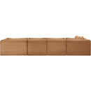  Manufacturer Color_Saddle -- Shaggy 145" Saddle Corduroy Performance Fabric Upholstered 5 pc Modular Sectional IMAGE 5