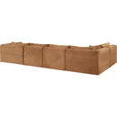  Manufacturer Color_Saddle -- Shaggy 145" Saddle Corduroy Performance Fabric Upholstered 5 pc Modular Sectional IMAGE 7