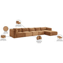  Manufacturer Color_Saddle -- Shaggy 176" Saddle Corduroy Performance Fabric Upholstered 5 pc Modular Sectional IMAGE 13