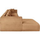  Manufacturer Color_Saddle -- Shaggy 176" Saddle Corduroy Performance Fabric Upholstered 5 pc Modular Sectional IMAGE 4