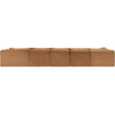  Manufacturer Color_Saddle -- Shaggy 176" Saddle Corduroy Performance Fabric Upholstered 5 pc Modular Sectional IMAGE 5