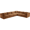  Manufacturer Color_Saddle -- Shaggy 140" Saddle Corduroy Performance Fabric Upholstered 6 pc Modular Sectional IMAGE 6
