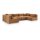 Meridian Shaggy Saddle Corduroy Performance Fabric Modular Sectional IMAGE 1