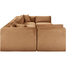  Manufacturer Color_Saddle -- Shaggy 140" Saddle Corduroy Performance Fabric Upholstered 6 pc Modular Sectional IMAGE 4
