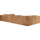 Meridian Shaggy Saddle Corduroy Performance Fabric Modular Sectional IMAGE 7