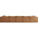  Manufacturer Color_Saddle -- Shaggy 171" Saddle Corduroy Performance Fabric Upholstered 6 pc Modular Sectional IMAGE 4