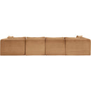  Manufacturer Color_Saddle -- Shaggy 140" Saddle Corduroy Performance Fabric Upholstered 6 pc Modular Sectional IMAGE 5