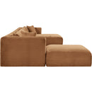  Manufacturer Color_Saddle -- Shaggy 176" Saddle Corduroy Performance Fabric Upholstered 6 pc Modular Sectional IMAGE 4